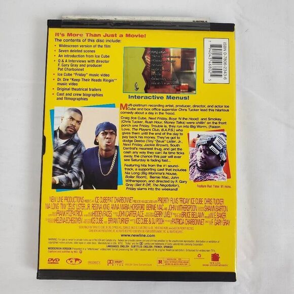 Friday DVD Ice Cube Chris Tucker Comedy New Line Platinum Series - Picture 3 of 3
